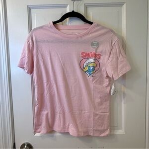 Hybrid Apparel Pink Smurfs Graphic Tee